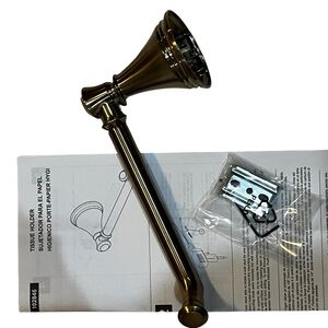 DELTA Cassidy Bronze Toilet Paper Holder, Arm Champagne Bronze, Bath Accessory